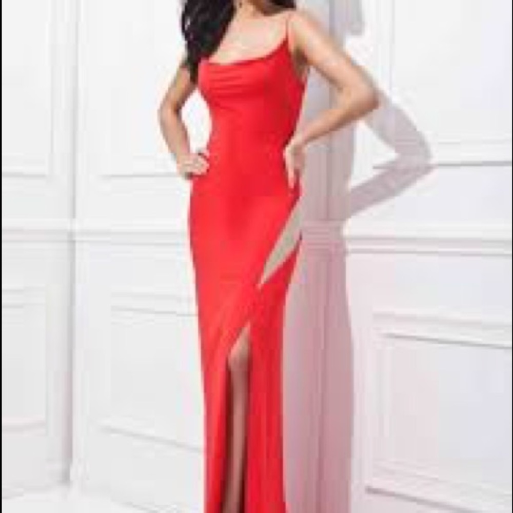 Tony Bowls Red Backless Dress TBE21413